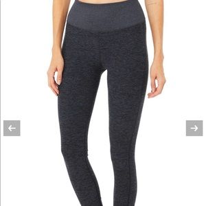 ALO yoga high-waist Alosoft lounge leggings in rich navy heather